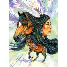 LEANIN TREE GREETING CARD VISION OF THE MUSTANG